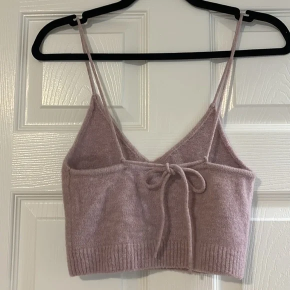 Zara size small sweater crop top lavender - Picture 2 of 2